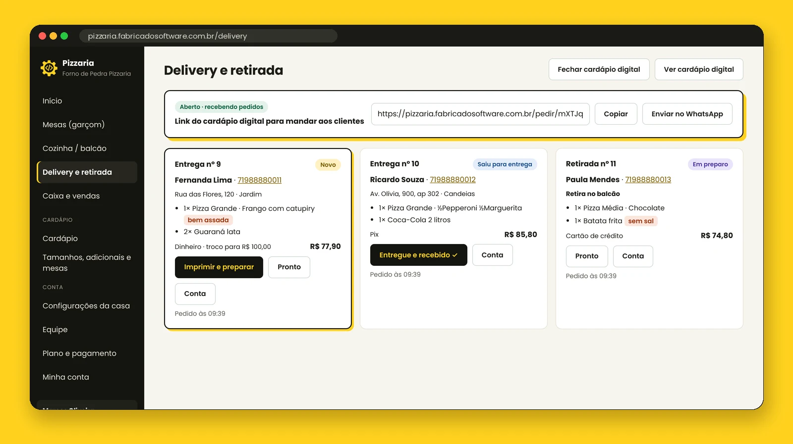 Delivery e retirada: do pedido no link até a entrega